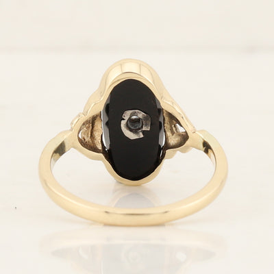 Onyx & Diamond Ring