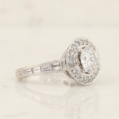 Natural Diamond Halo Ring