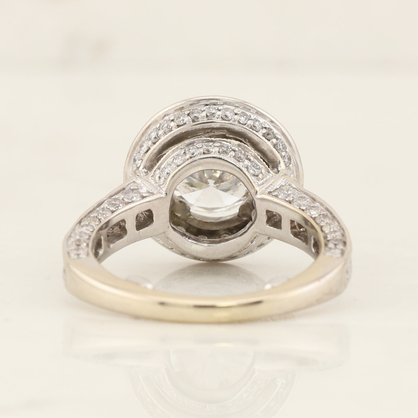 Natural Diamond Halo Ring