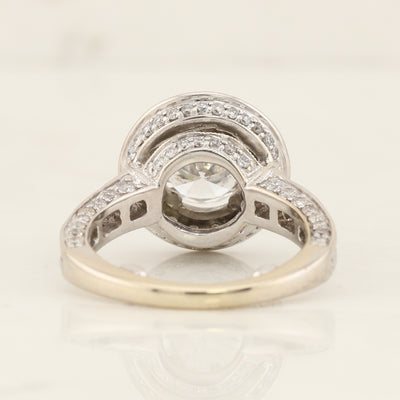 Natural Diamond Halo Ring