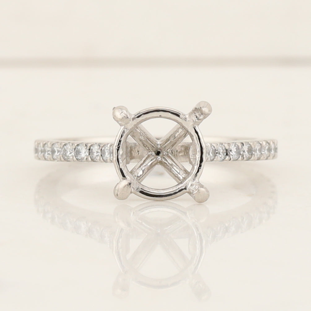 Platinum Mount Semi Set Diamond