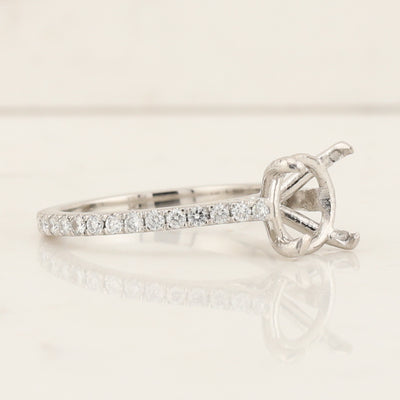 Platinum Mount Semi Set Diamond