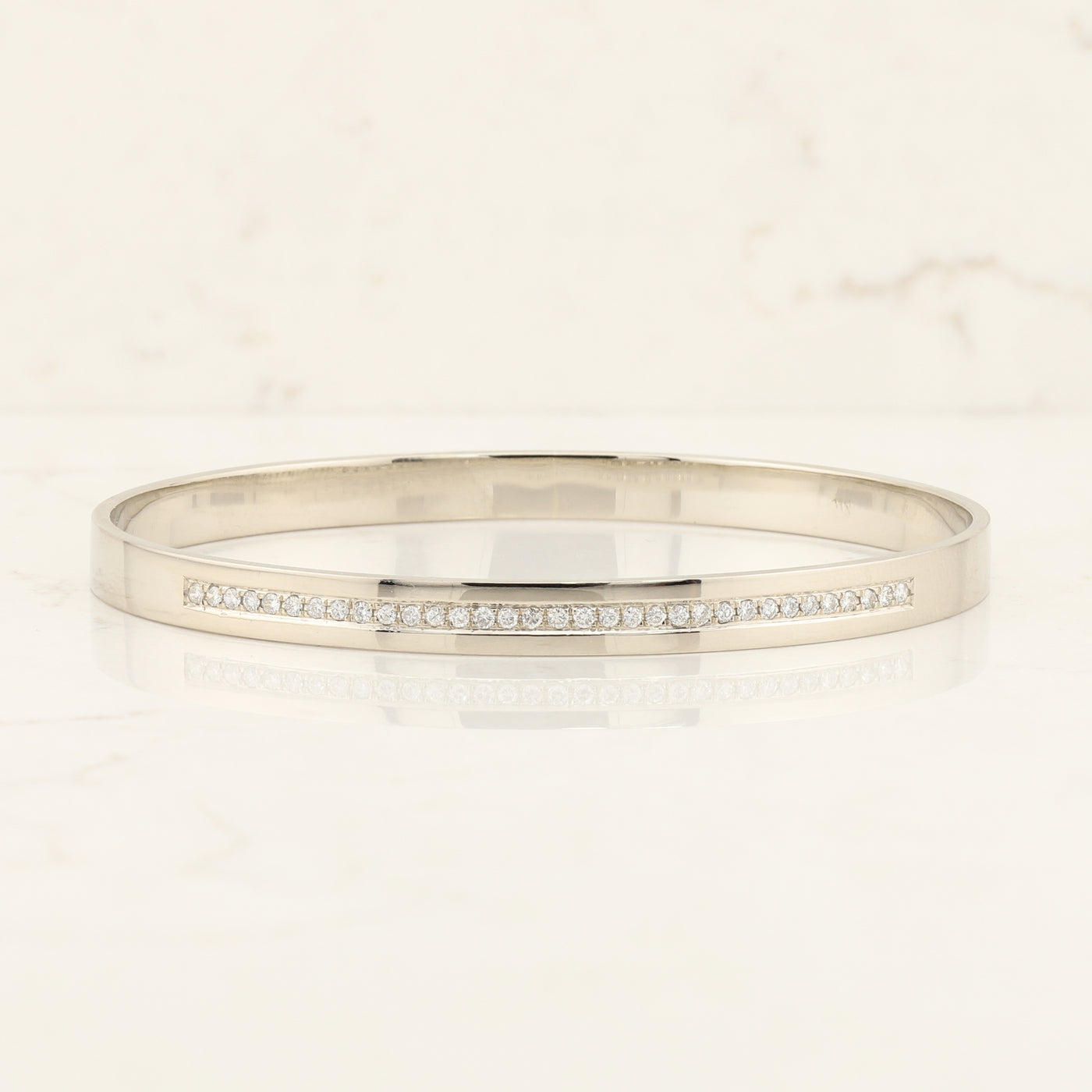 White Gold Diamond Bangle