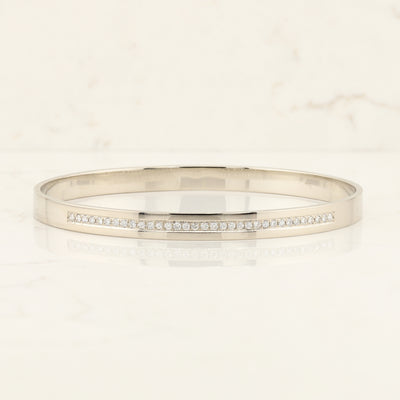 White Gold Diamond Bangle