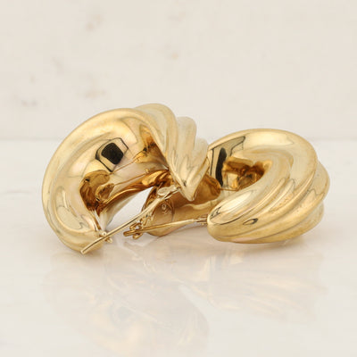 Gold Hollow Hoop Earrings