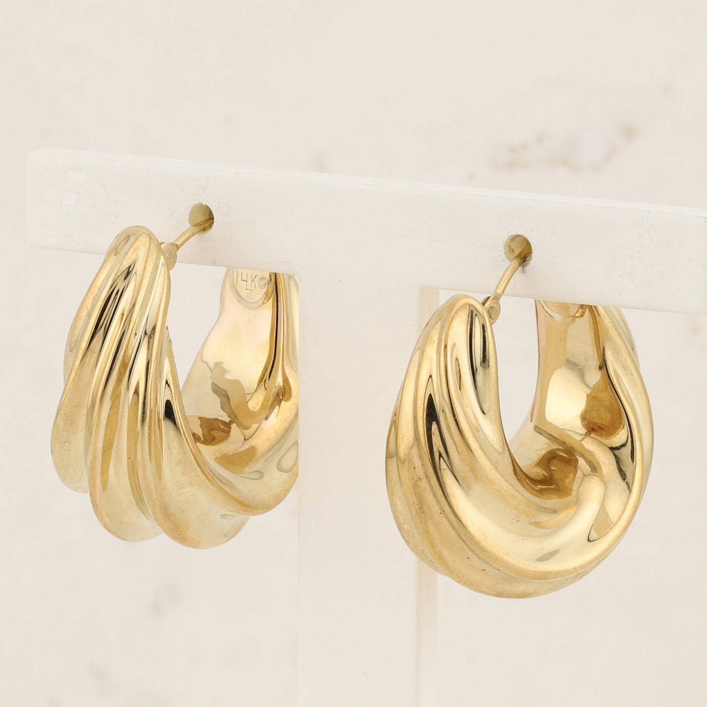 Gold Hollow Hoop Earrings