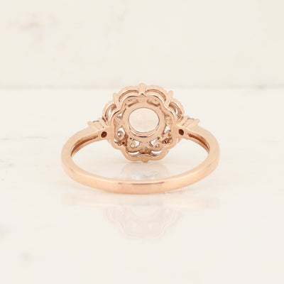 Morganite Floral Ring