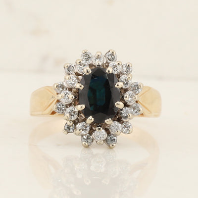 Sapphire Cluster Ring