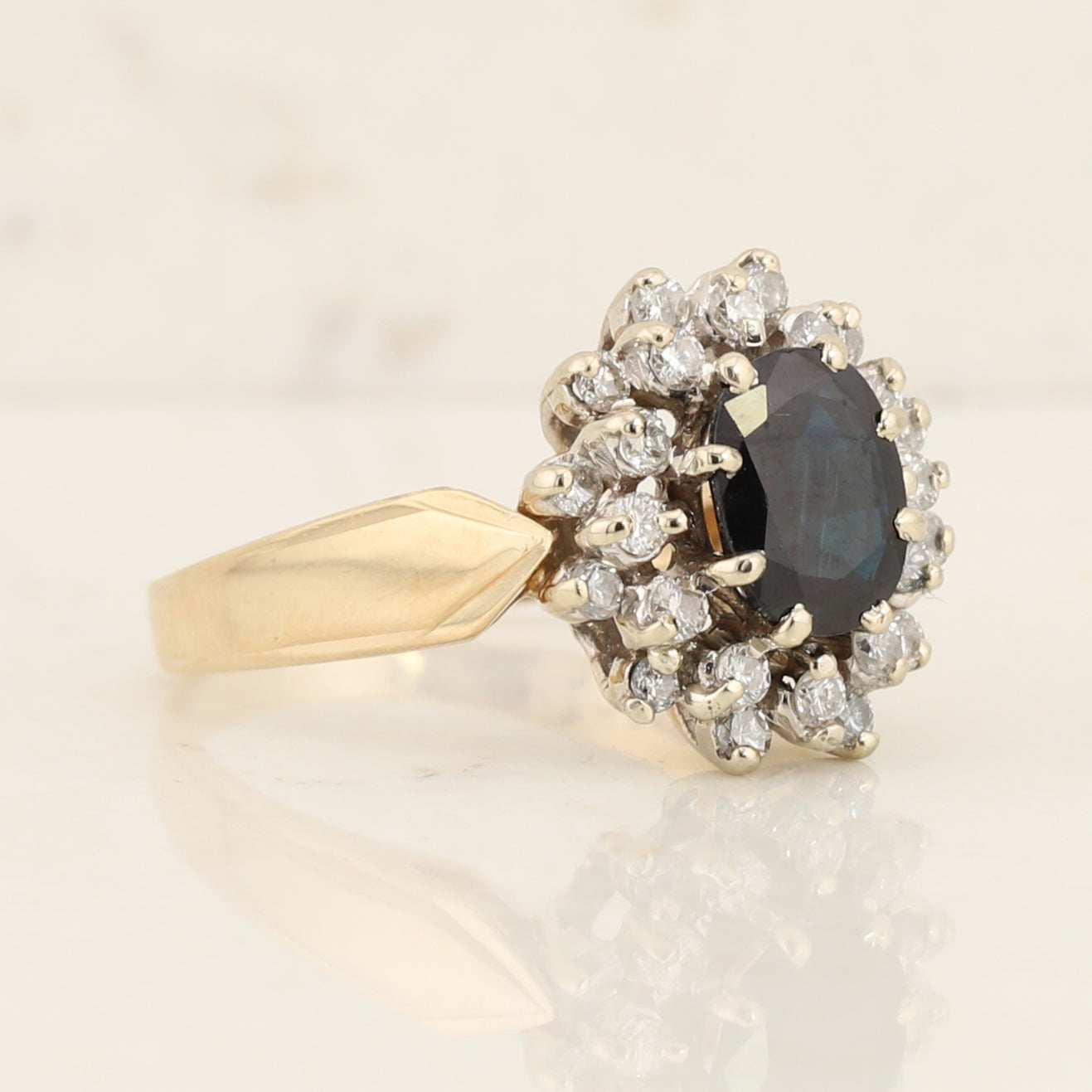 Sapphire Cluster Ring