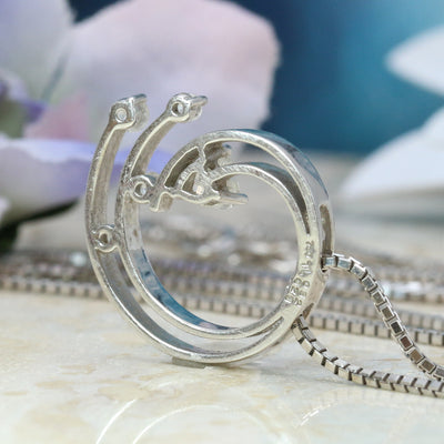 Curled Wave Diamond Pendant