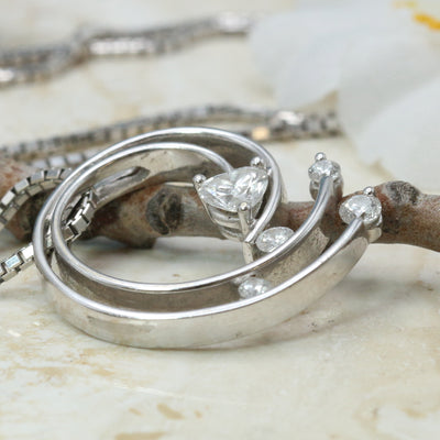 Curled Wave Diamond Pendant