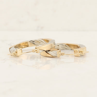 Two Tone Hoop Earrings