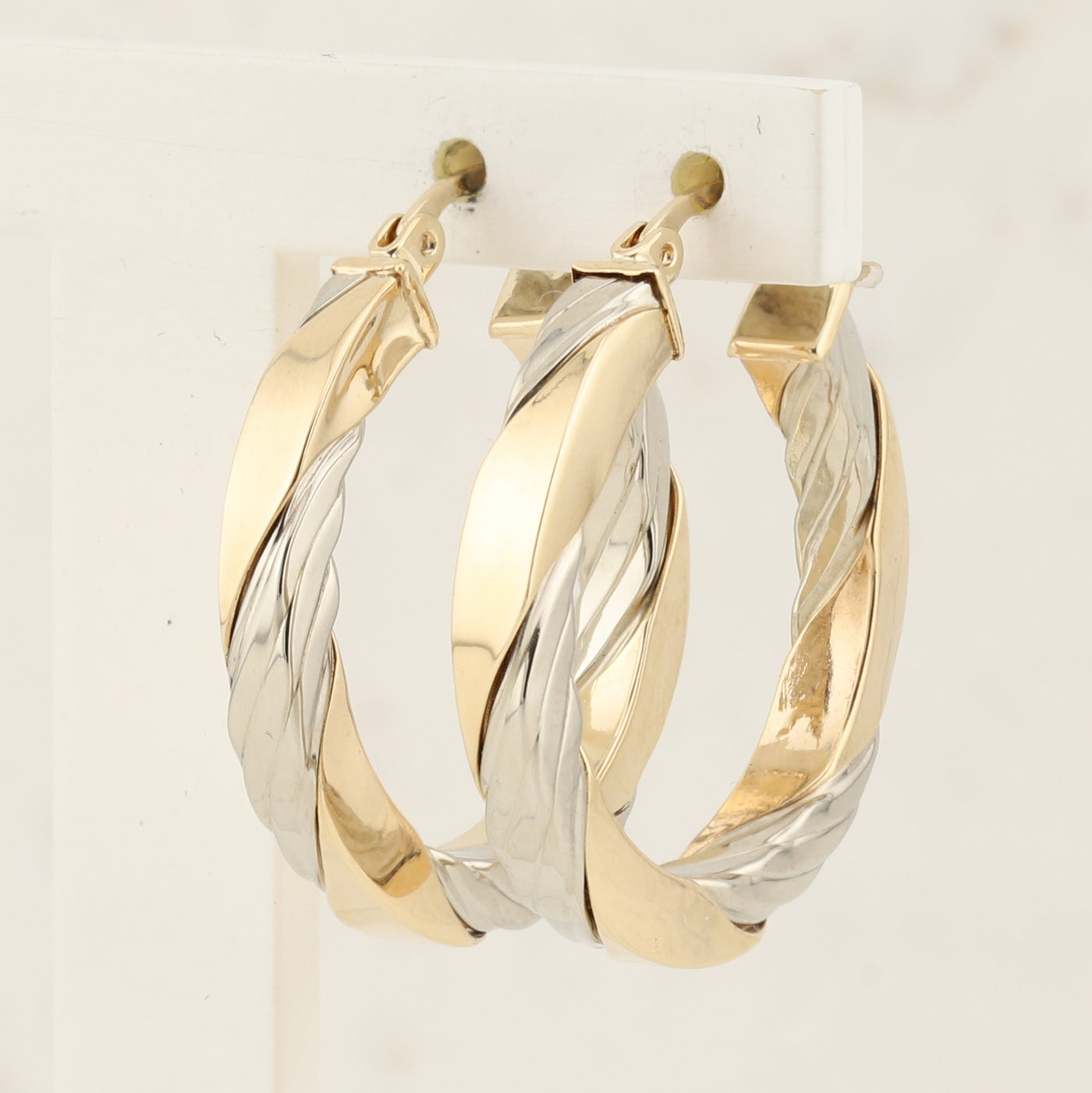 Two Tone Hoop Earrings