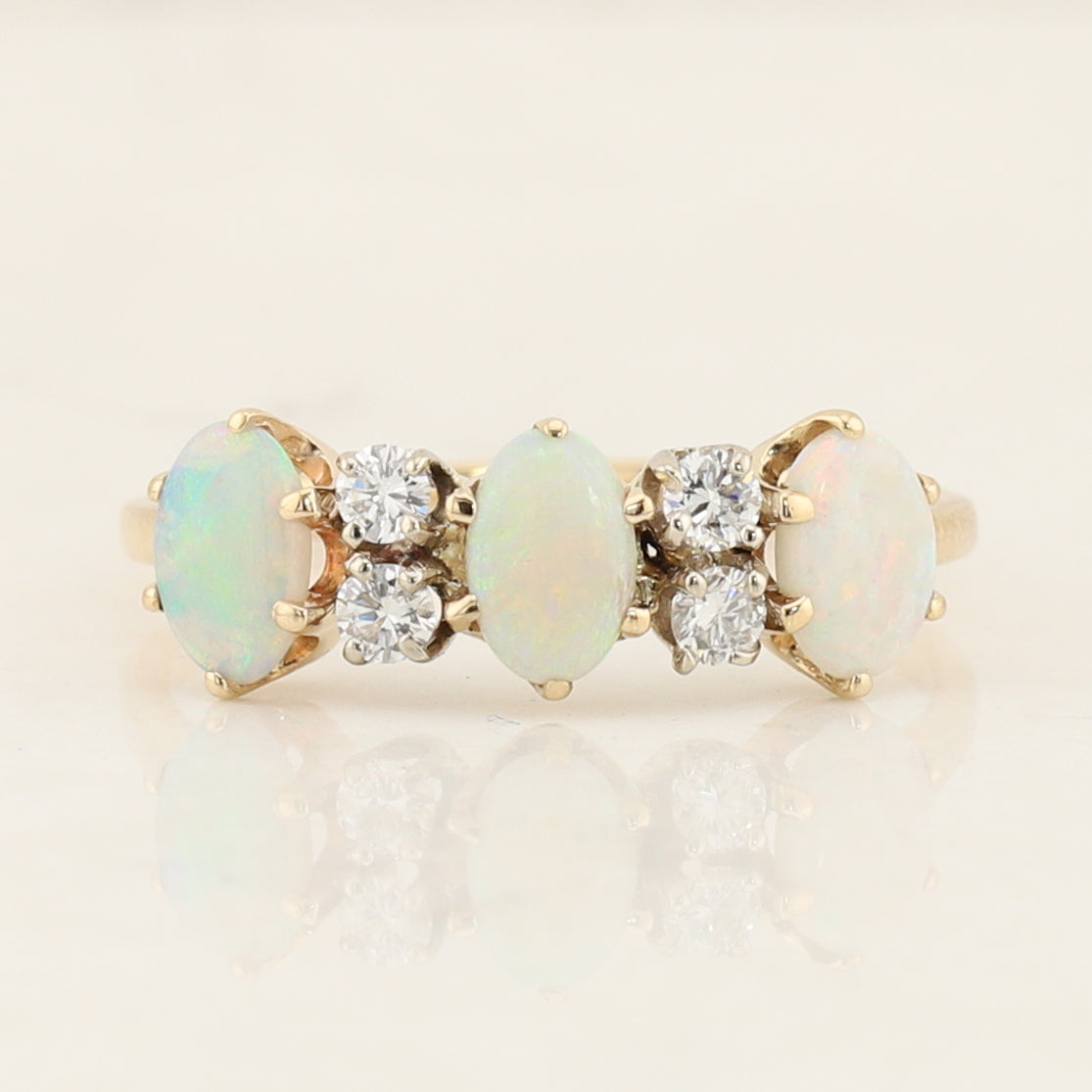 Opal & Diamond Ring