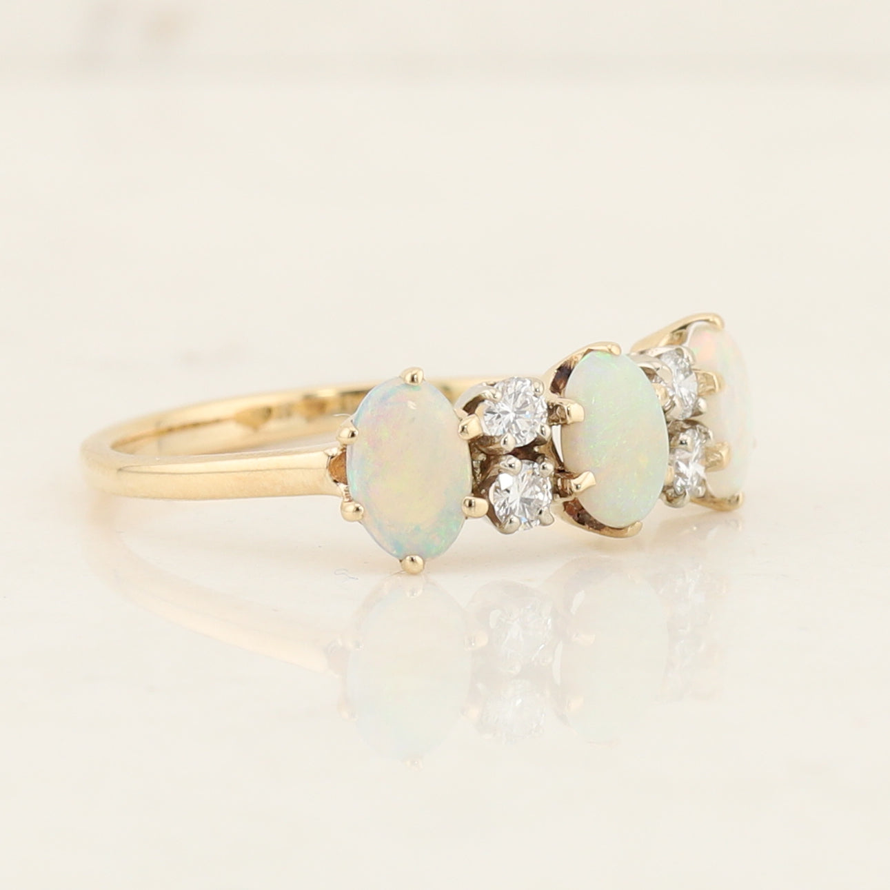 Opal & Diamond Ring