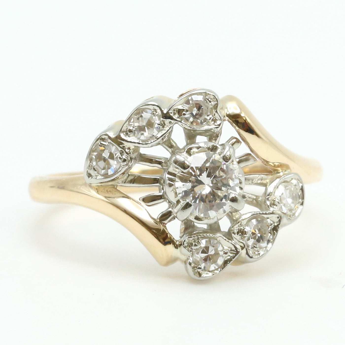 Unique Design DIamond Cluster Ring