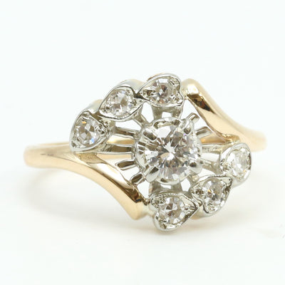 Unique Design DIamond Cluster Ring