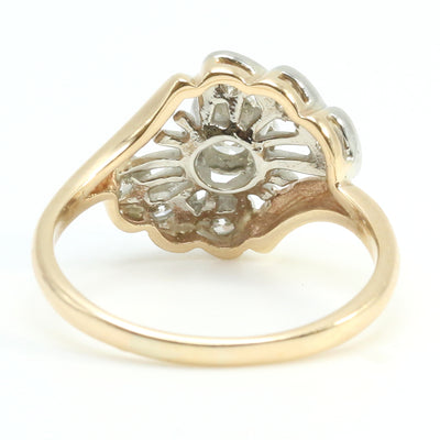 Unique Design DIamond Cluster Ring