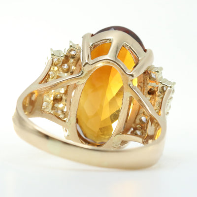 Cognac Coloured Citrine Ring