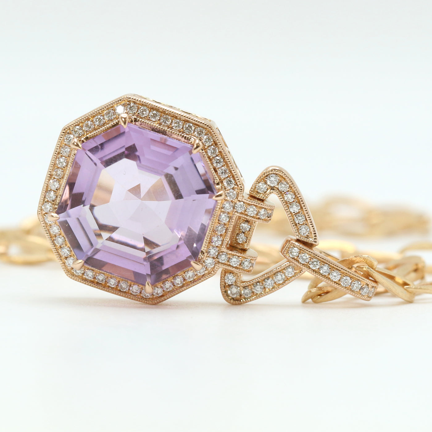 Lavender and Rose Pendant