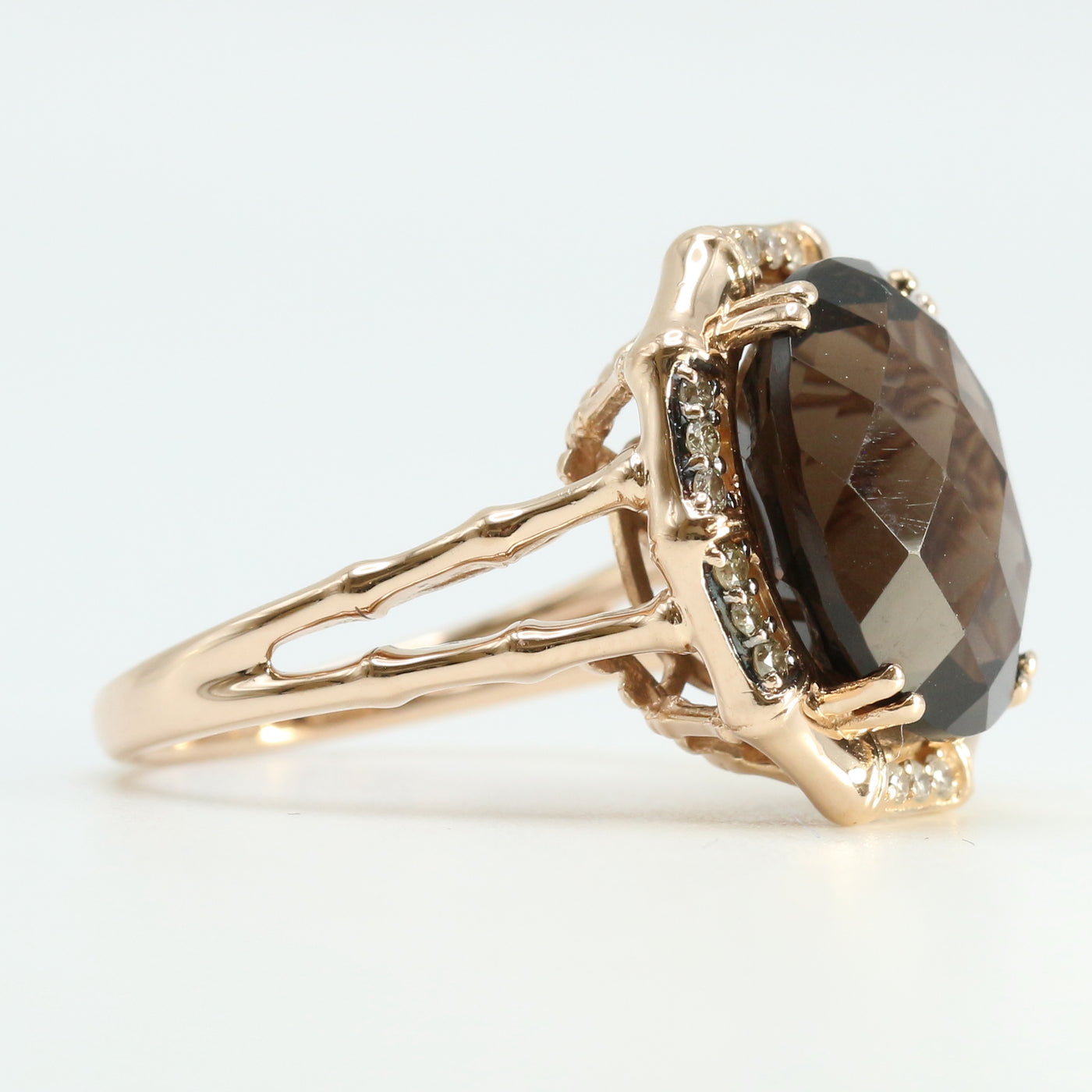 Rose Gold Garnet Ring
