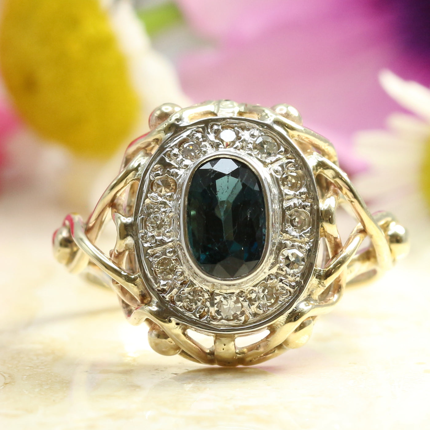 Sapphire & Diamond Ring