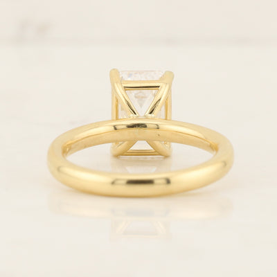 Lab Emerald Cut Engagement Ring