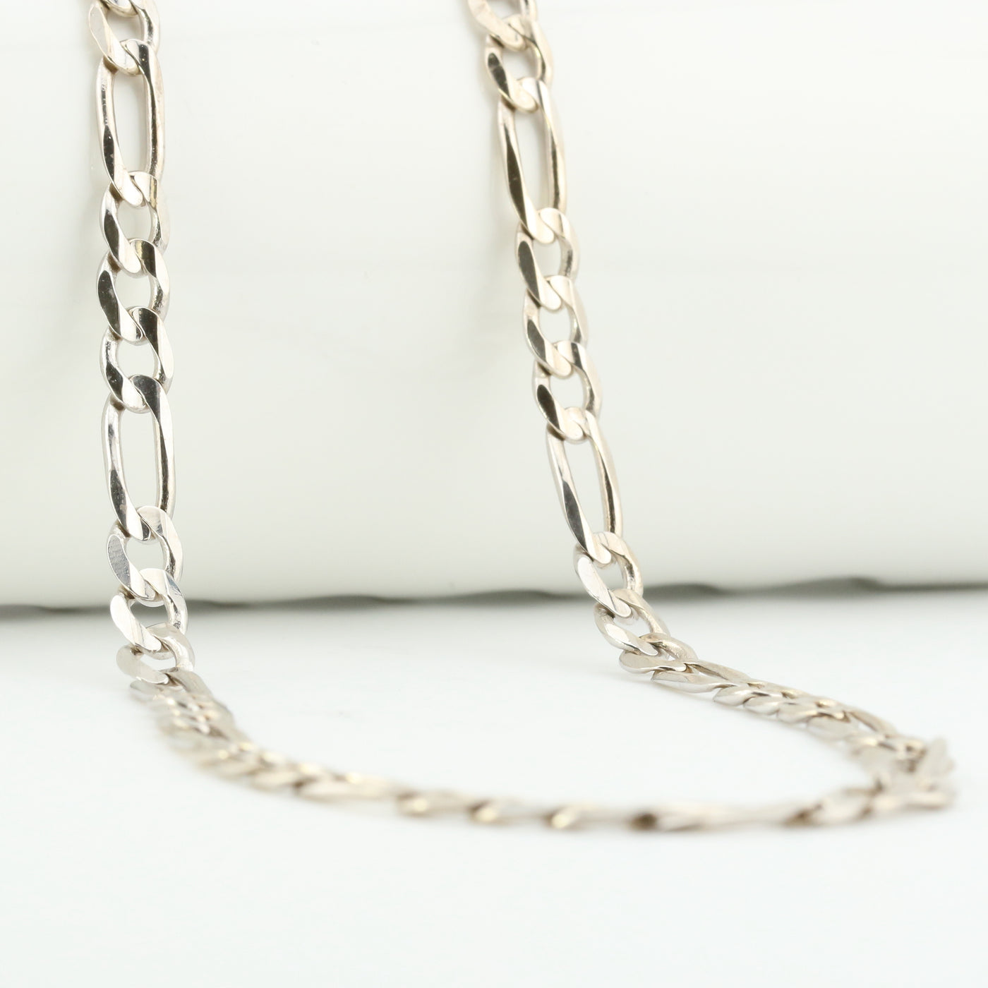 White Gold Figaro Chain