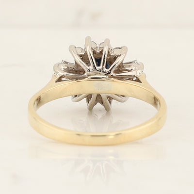 Sapphire & Diamond Baguette Ring