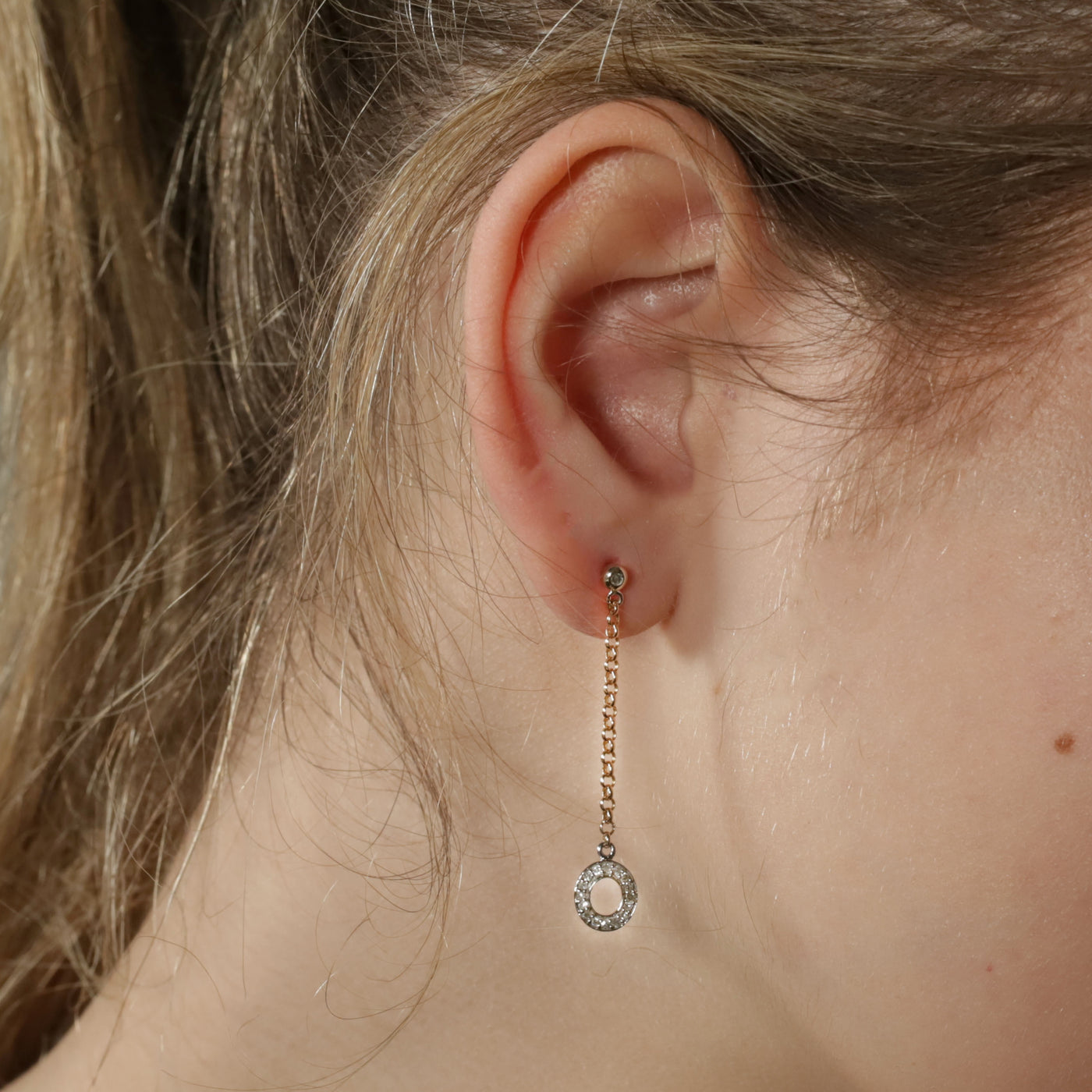 Matching Circle Drop Earrings