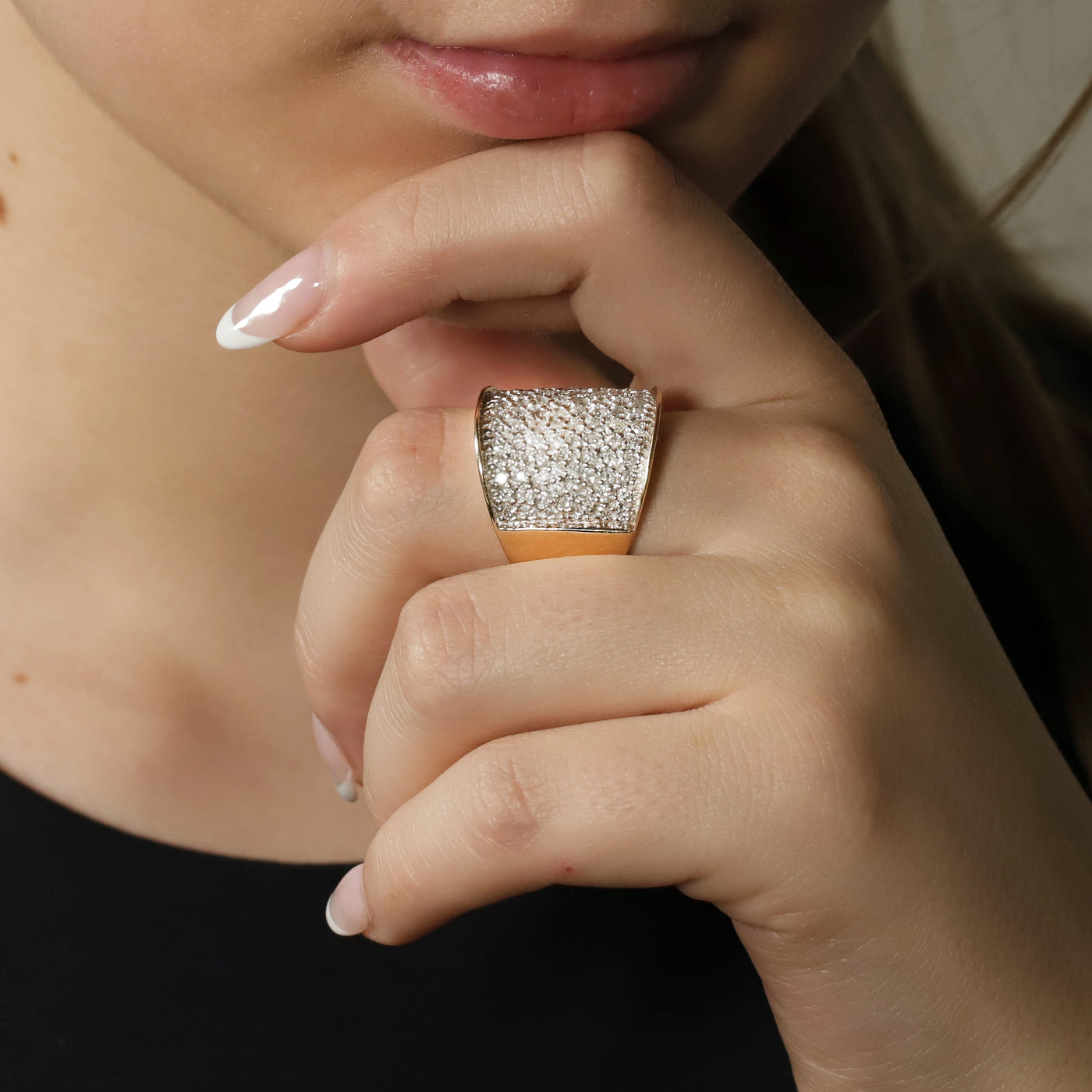 Diamond Pave Top Ring