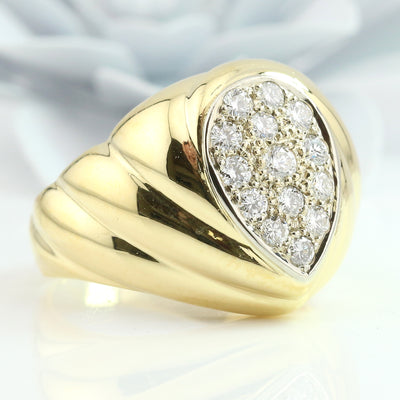 Diamond Pave Tear Drop Top