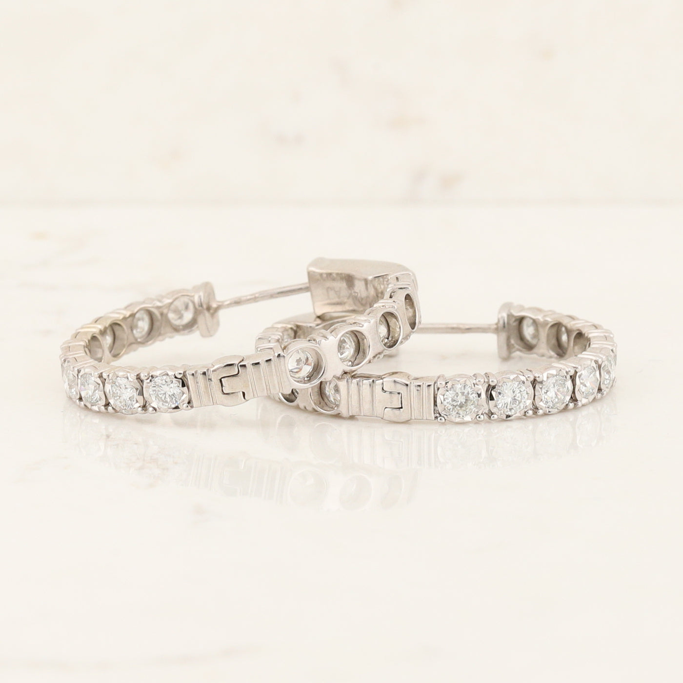 Inside-Out Diamond Hoops