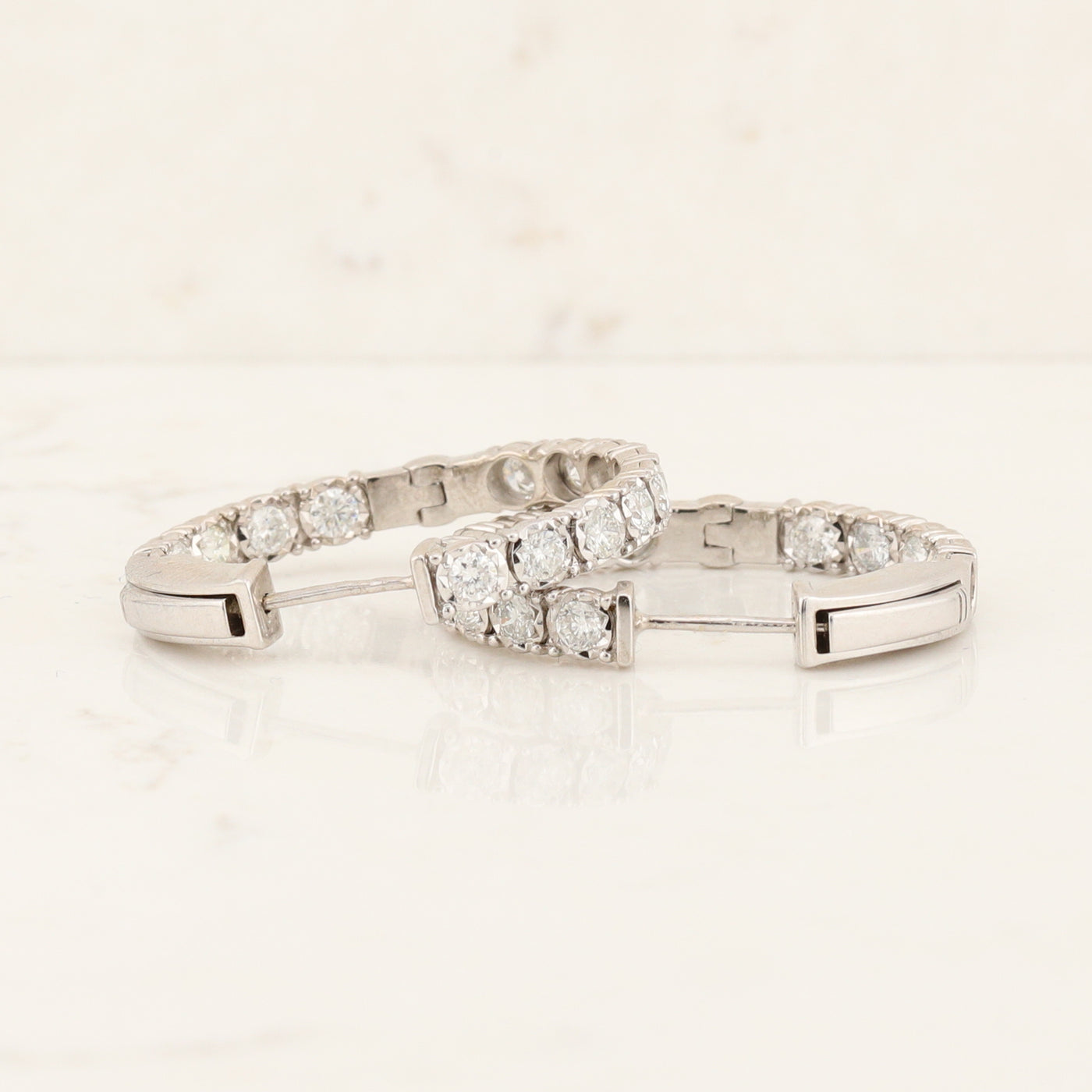 Inside-Out Diamond Hoops
