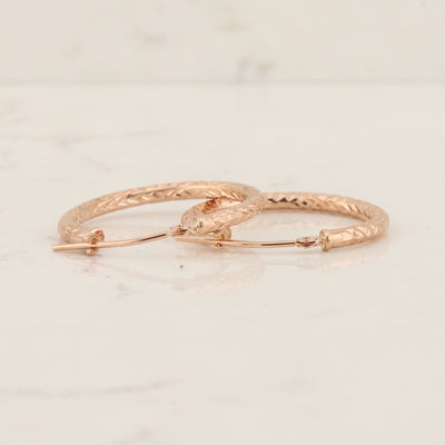 Rose Gold Hoops
