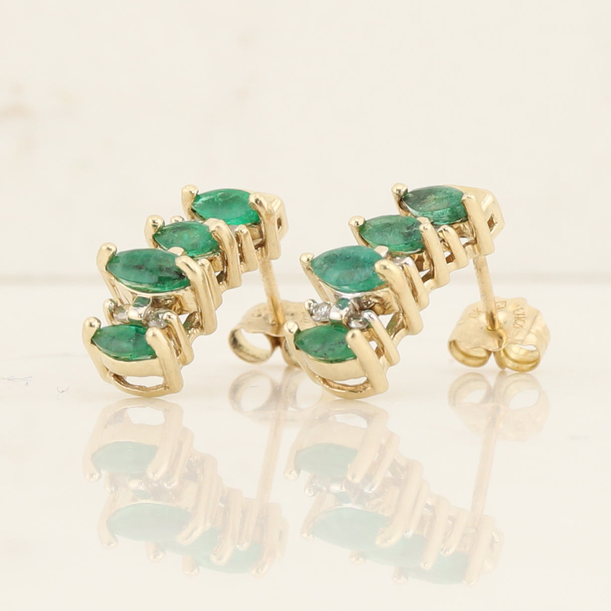 Emerald & Diamond Earrings