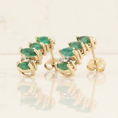 Emerald & Diamond Earrings