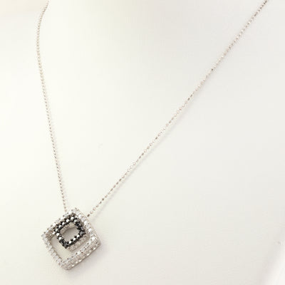 Double Square Floating Pendant & Chain