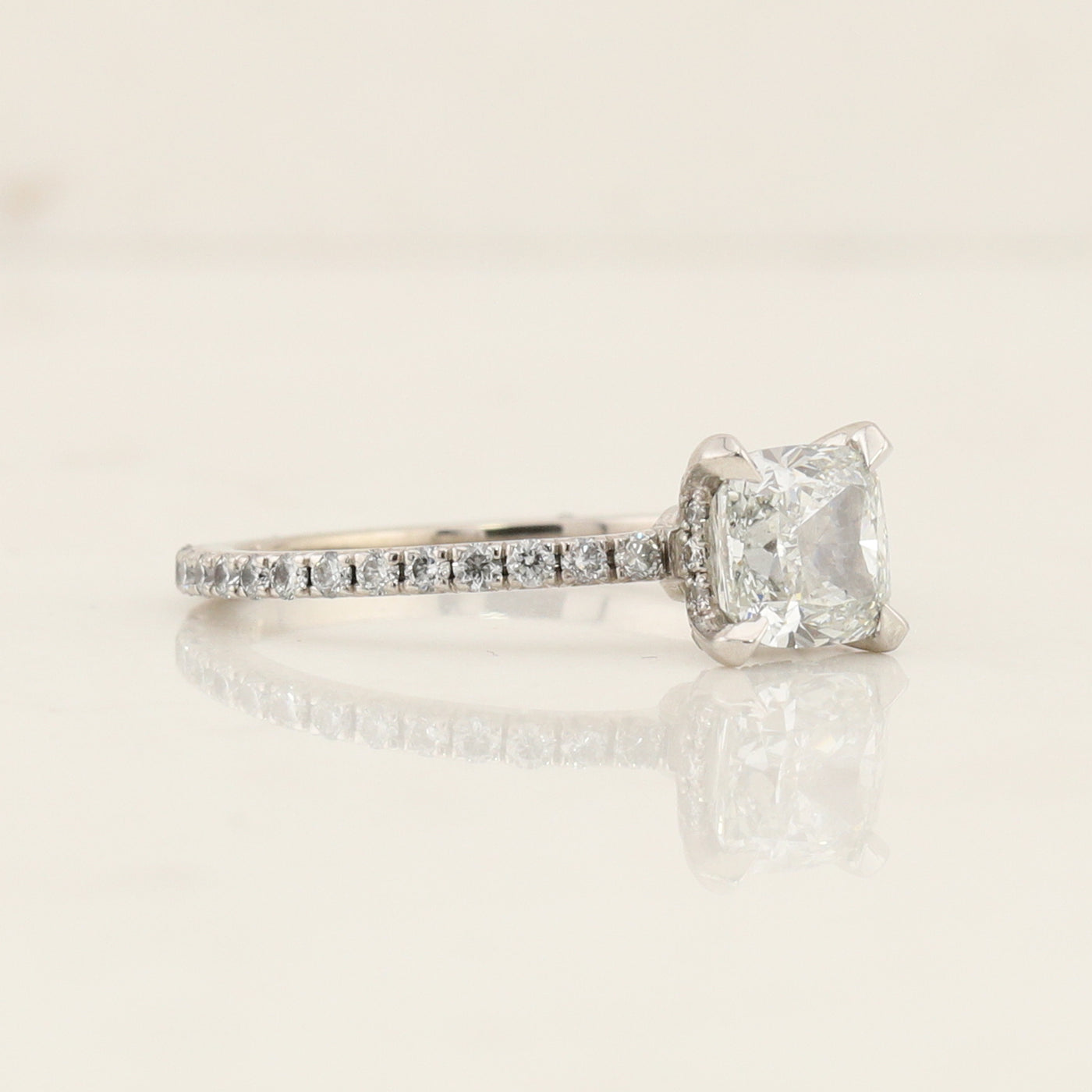 Hidden Halo Engagement Ring
