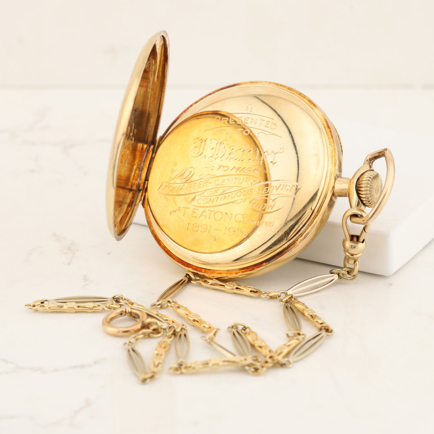 14kt Gold Quarter Century Pocket Watch