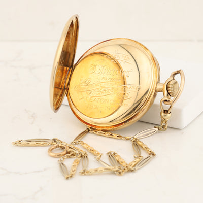 14kt Gold Quarter Century Pocket Watch