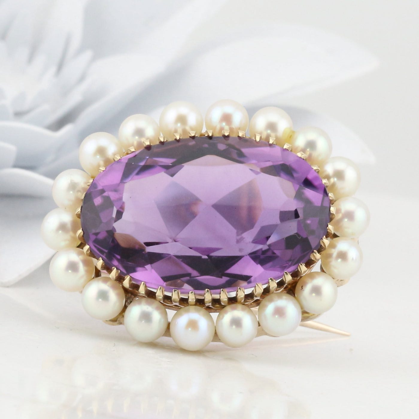 Synthetic Corundum Brooch