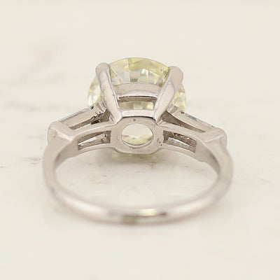 Platinum 3.39ct Transitional Cut Diamond Ring