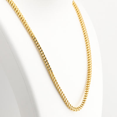 Yellow Gold Square Box Chain