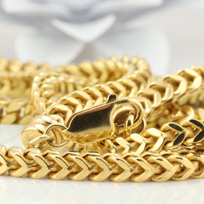 Yellow Gold Square Box Chain