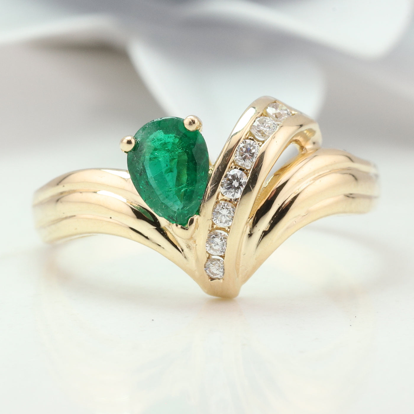 Emerald and Diamond Ring