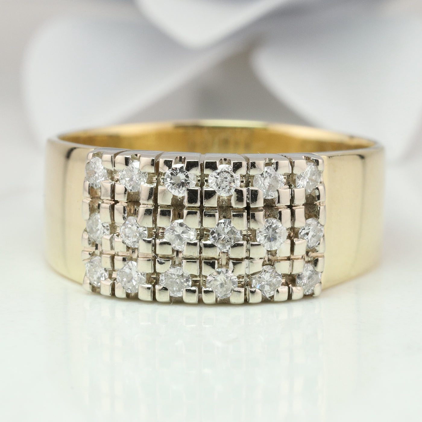 Three Row Diamond Ring