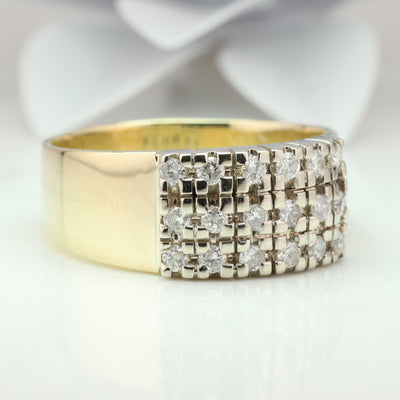 Three Row Diamond Ring