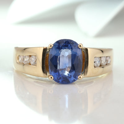 Sapphire and Diamond Ring