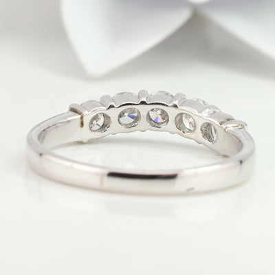 White Gold Diamond Curved Ring